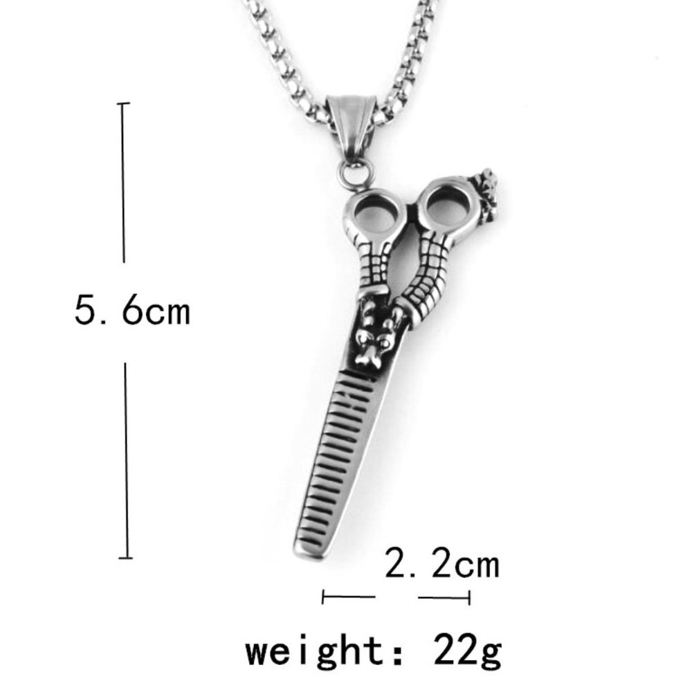 ❤️Fashion domineering scissors pendant necklace for women/men, N90201P225 - Picture 6 of 8